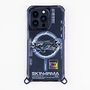 SKINARMA iPhone 15 Pro Bolt 閃電漩渦磁吸防摔手機殼 附掛繩環 藍色