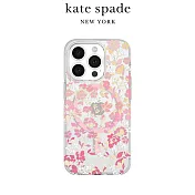 【kate spade】iPhone 15系列 MagSafe 精品手機殼 桃花紛飛 iPhone 15 Pro