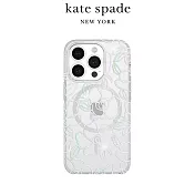 【kate spade】iPhone 15系列 MagSafe 精品手機殼 銀絲炫彩 iPhone 15 Pro Max