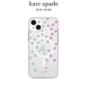 【kate spade】iPhone 15系列 MagSafe 精品手機殼 幻彩小花 iPhone 15 Plus