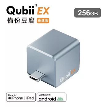 Maktar QubiiEX USB-C 極速版 備份豆腐 手機備份 內含記憶體 256G  極光藍
