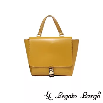 Legato Largo 簡約圓潤感方形手提斜背兩用包- 芥末黃