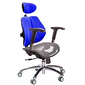 GXG 高雙背網座 工學椅(鋁腳/2D滑面金屬扶手)  TW-2804 LUA6
