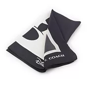 COACH Disney X Coach 米奇眨眼圖案絲質方巾 (黑色/白色)