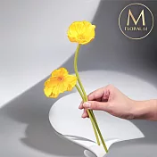 【Floral M】謬思女神黃色罌粟花仿真花花材 （5入組）