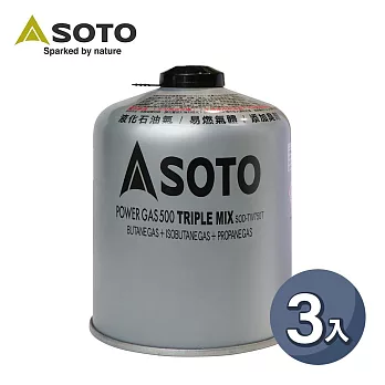 日本SOTO 高山瓦斯罐450g SOD-TW750T 3入組