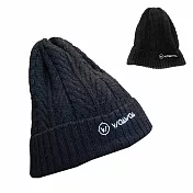 【WOAWOA】保暖100%美麗素色羊毛帽 單入(毛帽 保暖毛帽 針織毛帽 毛帽子 羊毛帽 女毛帽 防風護耳) 經典黑素色款