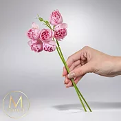 【Floral M】奧斯丁蜜桃粉牡丹仿真花花材（1入組）