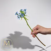 【Floral M】伯利恆之星藍色天鵝絨仿真花花材 （2入組）