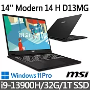 msi微星 Modern 14 H D13MG-043TW 14吋 商務筆電 (i9-13900H/32G/1T SSD/Win11Pro/2年保)