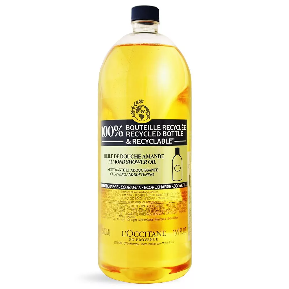 L’OCCITANE 歐舒丹 杏仁沐浴油補充瓶(500ml)-百貨公司貨