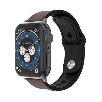 JTLEGEND Apple Watch 42/44/45/49mm Sheer真皮防潑水錶帶 棕