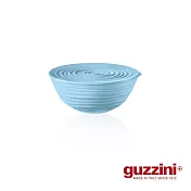 【Guzzini】Tierra環保材質圓形保鮮盒（含蓋）18cm  ‧粉藍色
