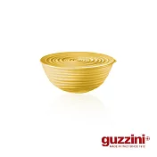 【Guzzini】Tierra環保材質圓形保鮮盒（含蓋）18cm  ‧芥末黃