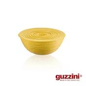 【Guzzini】Tierra環保材質圓形保鮮盒（含蓋）25cm  ‧芥末黃