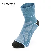 【Goodyear 固特異】女款石墨烯機能襪-灰藍色 M 灰藍色