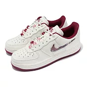 Nike Wmns Air Force 1 07 SE PRM 女鞋 情人節 吊飾 米白 莓紅 AF1 FZ5068-161