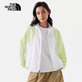 The North Face W 78 UPF WIND JACKET 女 防風防曬可打包連帽外套-白-NF0A5JXIIUE M 白色