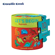 【美國Crocodile Creek】形狀認知桶裝拼圖20片-恐龍世界