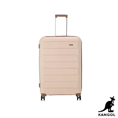 KANGOL ─ 英國袋鼠24吋輕量耐磨可加大PP行李箱 ─ 多色可選 奶茶