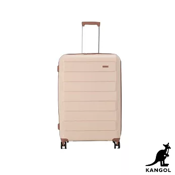 KANGOL - 英國袋鼠24吋輕量耐磨可加大PP行李箱 - 多色可選 奶茶