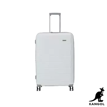 KANGOL - 英國袋鼠24吋輕量耐磨可加大PP行李箱 - 多色可選 白色