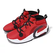 Nike 籃球鞋 Air Zoom Crossover 2 GS 大童 女鞋 紅 黑 皮革 氣墊 運動鞋 FB2689-601