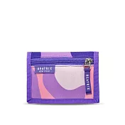 美國 BEATRIX NEW YORK 美式休閒防潑水三折錢包 迷彩紫