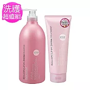 日本熊野沙龍保濕修護洗髮精1000ml+保濕護髮素300g