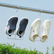 【下村企販】日本製304不鏽鋼曬鞋架2入組(寬體雙鉤設計)