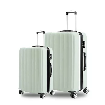 KANGOL - 英國袋鼠海岸線系列ABS硬殼拉鍊20+24吋兩件組行李箱 - 多色可選 粉綠