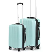 KANGOL - 英國袋鼠海岸線系列ABS硬殼拉鍊20+24吋兩件組行李箱 - 多色可選 粉藍綠