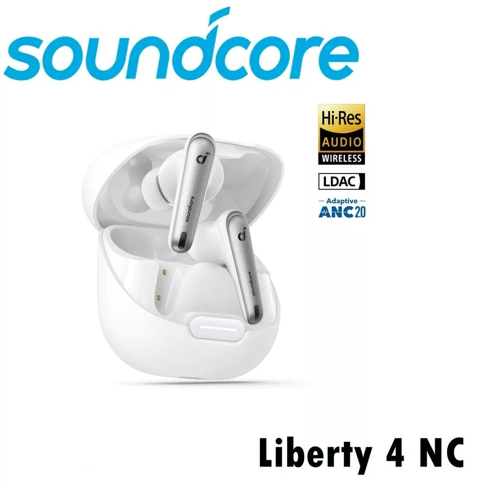 Soundcore Liberty 4 NC極致降噪 Hi-Res 真無線藍芽耳機 2色 公司貨保固2年 皎月白