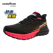 【Goodyear 固特異】Q彈暢跑 寬楦緩震運動鞋 /GAMR43212 JP26.5 黑紅