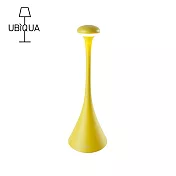 【義大利UBIQUA】Pinup 摩登曲線風USB充電式檯燈(大款)- 鮮黃
