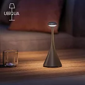 【義大利UBIQUA】Pinup 摩登曲線風USB充電式檯燈(小款)- 純黑