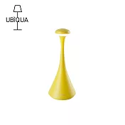 【義大利UBIQUA】Pinup 摩登曲線風USB充電式檯燈(小款)- 鮮黃