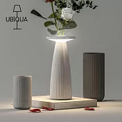 【義大利UBIQUA】Flora 花藝 浪漫主義USB充電式檯燈- 純白