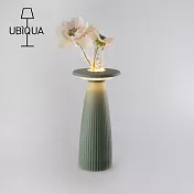 【義大利UBIQUA】Flora 花藝 浪漫主義USB充電式檯燈- 薄荷綠
