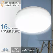 【寶島之光】16W LED 蛋糕吸頂燈(白光/自然光/黃光) Y6S16 白光
