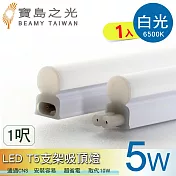 【寶鳥之光】LED T5支架吸頂燈1呎/白光/自然光/黃光  Y6T5F1 白光