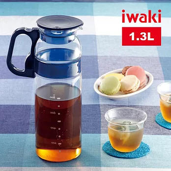 【iwaki】日本品牌耐熱玻璃冷水壺-1300ml(原廠總代理)