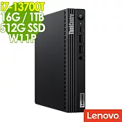 Lenovo 聯想 ThinkCentre M70q (i7-13700T/16G/1TB+512G SSD/W11P)