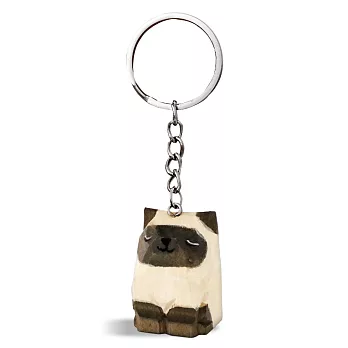 OPretty 歐沛媞 手作木頭鑰匙圈吊飾-多款可選 暹羅貓