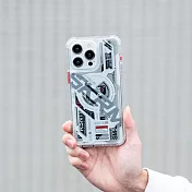 SKINARMA EKHO 品牌電路板磁吸防摔手機殼 附掛繩環 iPhone 15 Pro Max  透明