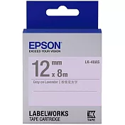 EPSON 原廠標籤帶 淡彩系列 LK-4UAS 12mm 淡紫底灰字