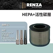 RENZA 適用LG 樂金 AeroTower 風革機 FS151PBD0 FS151PCE0 循環空清機 2合1HEPA+活性碳濾網 濾芯