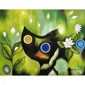 【玲廊滿藝】吳星禾-迷失森林的黑貓41x31.5cm