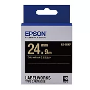 EPSON 原廠標籤帶 粉彩系列 LK-6BKP 24mm 黑底金字