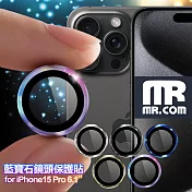 MR.COM for iPhone15 Pro 三眼 藍寶石鏡頭保護貼 寶藍